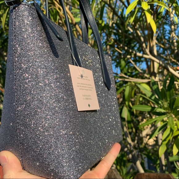 Kate spade joeley glitter small dusk blue satchel - Picture 6 of 7